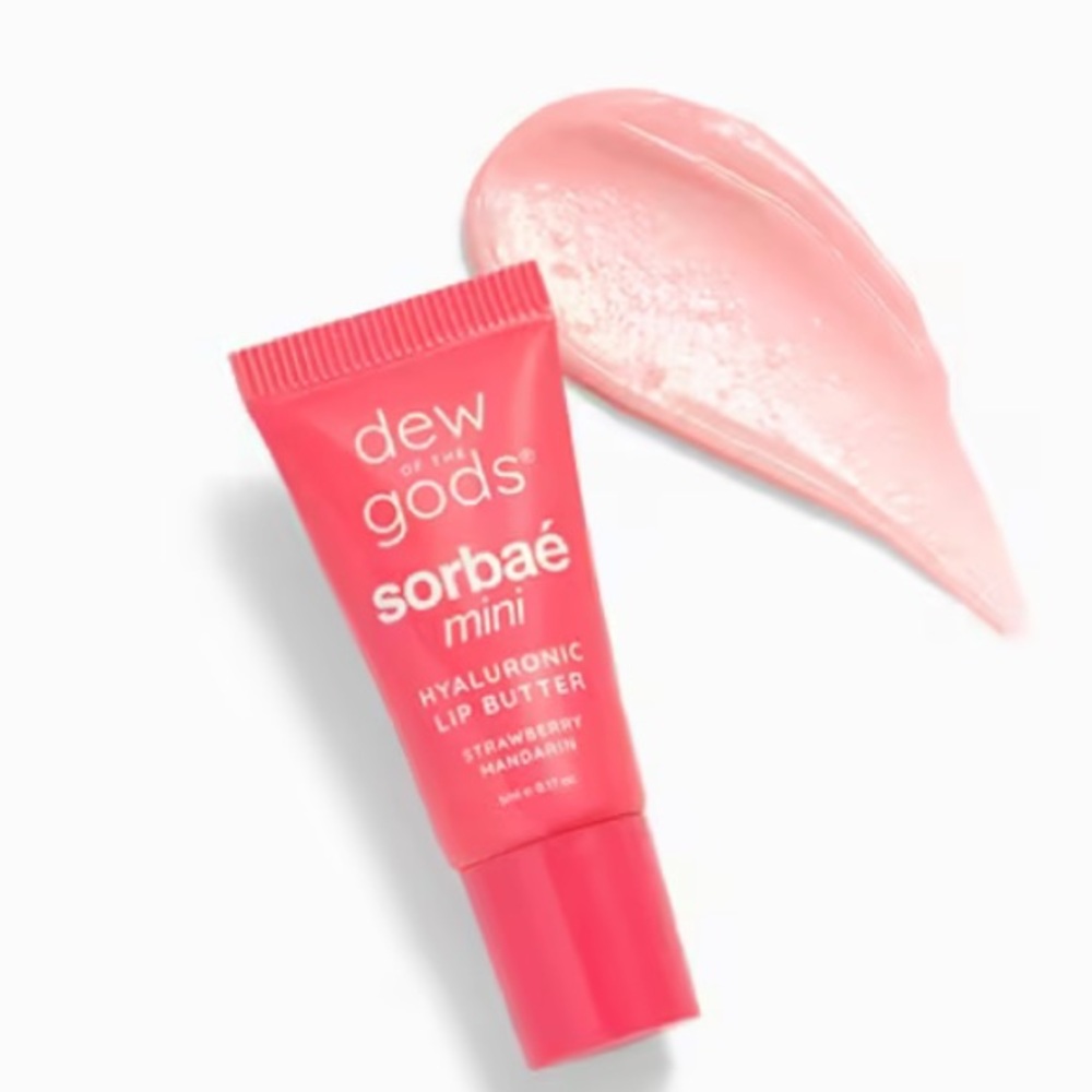 DEW OF THE GODS
Sorbaé Hyaluronic Lip Butter in
Strawberry Mandarin (mini)